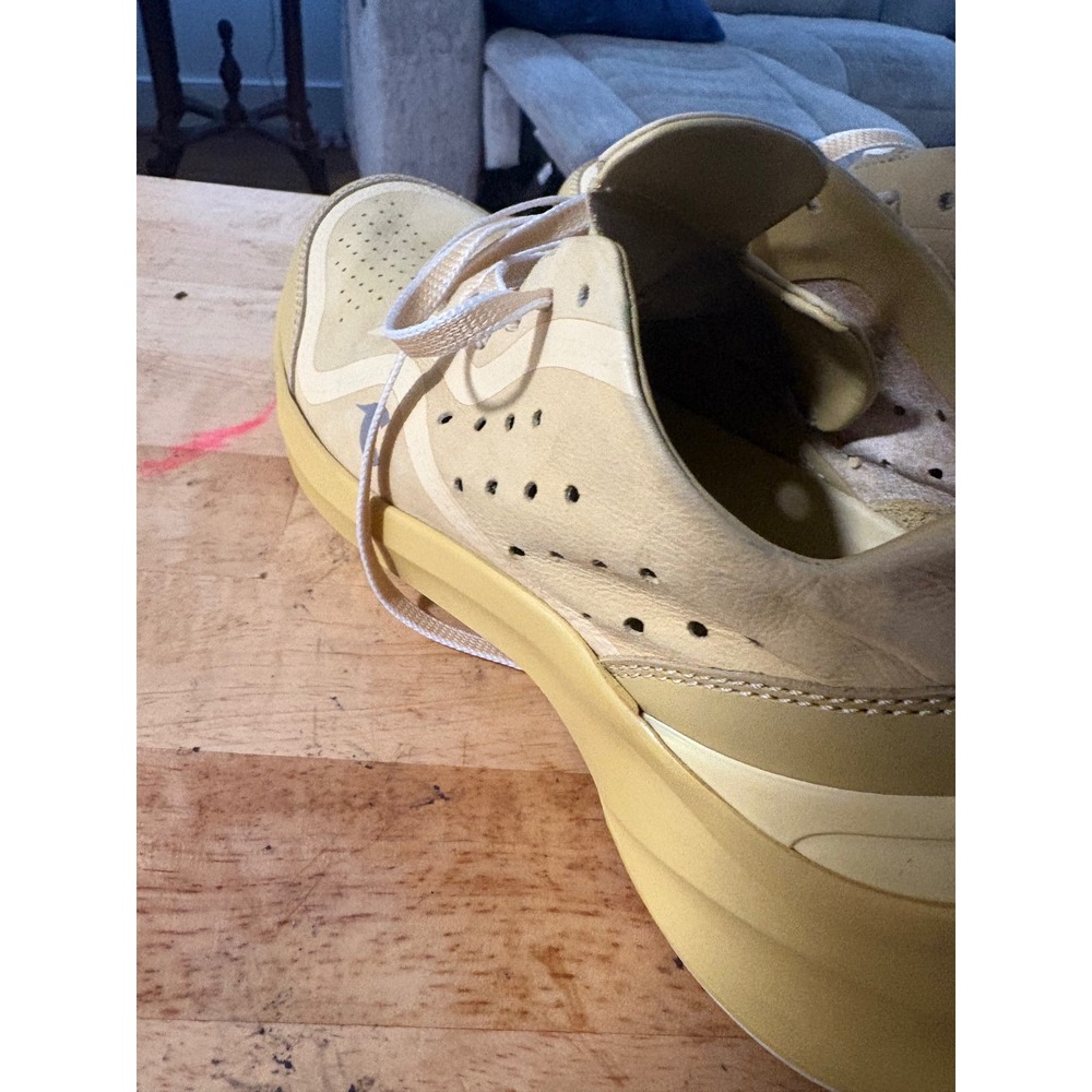 Courser Womens Luxury Leather Performance Sneakers Yellow Made in Italy Low Top - Picture 5 of 10